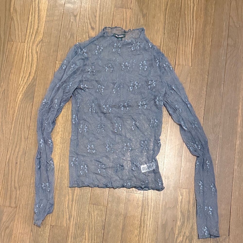 Wild fable Chic Sheer Blue Women's Blouse size Small